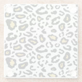 Gold Leopardenprint, nahtlos Muster. Glasuntersetzer (Rückseite)
