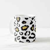 Gold Leopardenprint, nahtlos Muster. Kaffeetasse (Vorderseite Links)