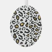 Gold Leopardenprint, nahtlos Muster. Ornament Aus Glas (Vorderseite Rechts)