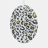Gold Leopardenprint, nahtlos Muster. Ornament Aus Glas (Vorderseite links)