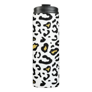 Gold Leopardenprint, nahtlos Muster. Thermosbecher