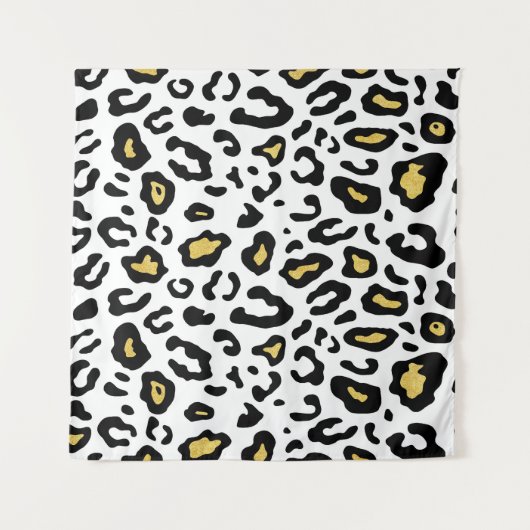 Gold Leopardenprint, nahtlos Muster. Wandteppich (Vorderseite)