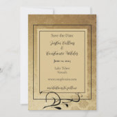 Gold Les Amoureux Hochzeit speichern das Datum Save The Date (Vorderseite)