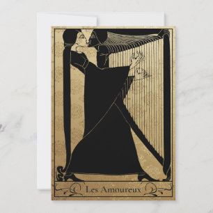 Gold Les Amoureux Hochzeit speichern das Datum Save The Date
