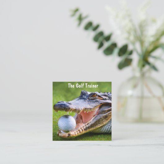 Gold Lessings Training Beruflich Quadratische Visitenkarte (Stehend Vorderseite)