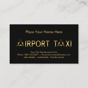Gold Letter-A Flugzeug Flughafen Taxi Visitenkarte