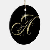 Gold Letter A Monogram, Initial Ornament Fan Pull (Rechts)