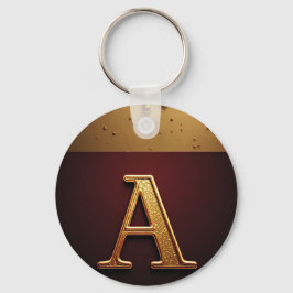Gold Letter A Monogram With Dripping Metall Schlüsselanhänger