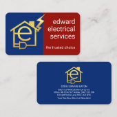 Gold Letter-e Home Electrical Circuit Visitenkarte (Vorne/Hinten)