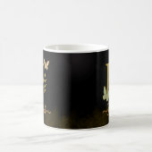 Gold Letter F Butterfly Tasse Design (Mittel)