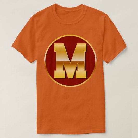 Gold Letter M T-Shirt (Design vorne)