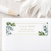 Gold Letter Modern Greenerity Return Address Label (Insitu)