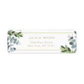 Gold Letter Modern Greenerity Return Address Label (Vorne)