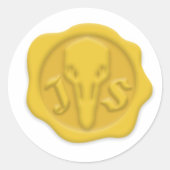 Gold Letter-Siegel Runder Aufkleber (Vorderseite)