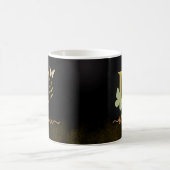 Gold Letter U Butterfly Tasse Design (Mittel)