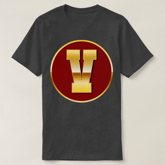 Gold Letter V T-Shirt (Design vorne)