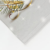 Gold leuchtet Weihnachtselegante Fleecedecke (Ecke)