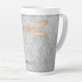Gold Libellen Damast Milchtasse (Rechte Ecke)