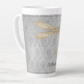 Gold Libellen Damast Milchtasse (Linke Ecke)