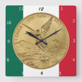 GOLD LIBERTAD COIN QUADRATISCHE WANDUHR (Vorderseite)