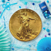 Gold-Liberty-Dollar Pappteller (Party)