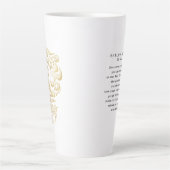 Gold Libra Astrologie Zodiac Sign | Monogramm Milchtasse (Vorderseite)