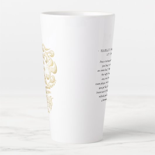 Gold Libra Astrologie Zodiac Sign | Monogramm Milchtasse (Vorderseite)
