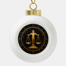 Gold Libra Zodiac Scales