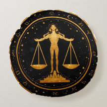 Gold Libra Zodiac Scales