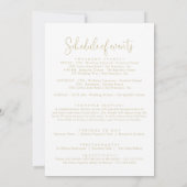 Gold Liebe Extravagantes Script Hochzeitsschreiben (Rückseite)