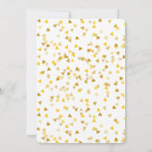 Gold Liebe Hearts Bereit für Pop Baby Dusche/Sprin Einladung (Rückseite)