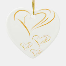 Gold Liebe Hearts