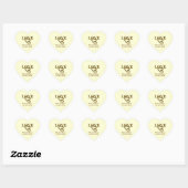 Gold Liebe Hearts Wedding Couple Heart Stickers (Blatt)