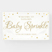 Gold Liebe Herzlich willkommen im Baby Sprinkle Du Banner (Horizontal)