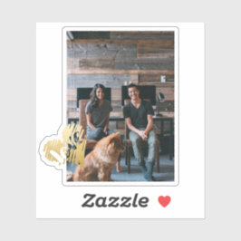 Gold Liebe Herzstück Foto Personalisiert Aufkleber