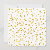 Gold Liebe Hörer Bereit zum Pop Kinderdusche Einladung (Rückseite)