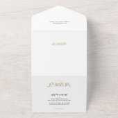 Gold Liebe & Joy Typografie 2-Foto All In One Einladung (Außenbereich)