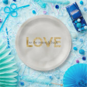 Gold Liebe Moon und Back Pappteller (Party)