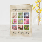 Gold Liebe Personalisierte FotoCollage Karte (Gelbe Blume)