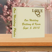 Gold Liebe und Herz Braut und Groom Wedding Album