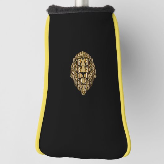 GOLD LIED AUF SCHWARZEM HINTERGRUND GOLF HEADCOVER (Rotieren 90)