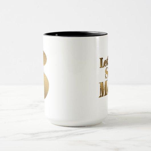 Gold ließ uns irgendein Geld-u. des Dollar-3D Tasse (Zentrum)