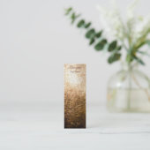 Gold Light 001 - Lesezeichen Mini Visitenkarte (Stehend Vorderseite)