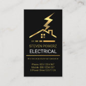 Gold Lightning Striking Zuhause Visitenkarte (Vorderseite)