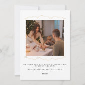 Gold Lights Bokeh Weihnachts-Foto Feiertagskarte (Rückseite)