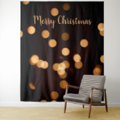 Gold Lights Bokeh Weihnachts-Foto Stand Hintergrun Wandteppich (Beispiel)