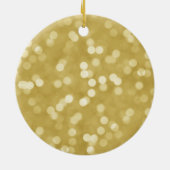 Gold Lights Pet's First Christmas Foto Keramik Ornament (Hinten)