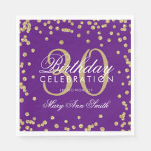 Gold Lila 30. Geburtstag Glitzer Confetti