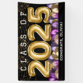 Gold Lila Abschluss Banner (Vertikal)