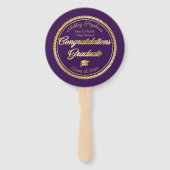 Gold Lila Abschluss Foto Class of 2023 Fächer (Vorderseite)